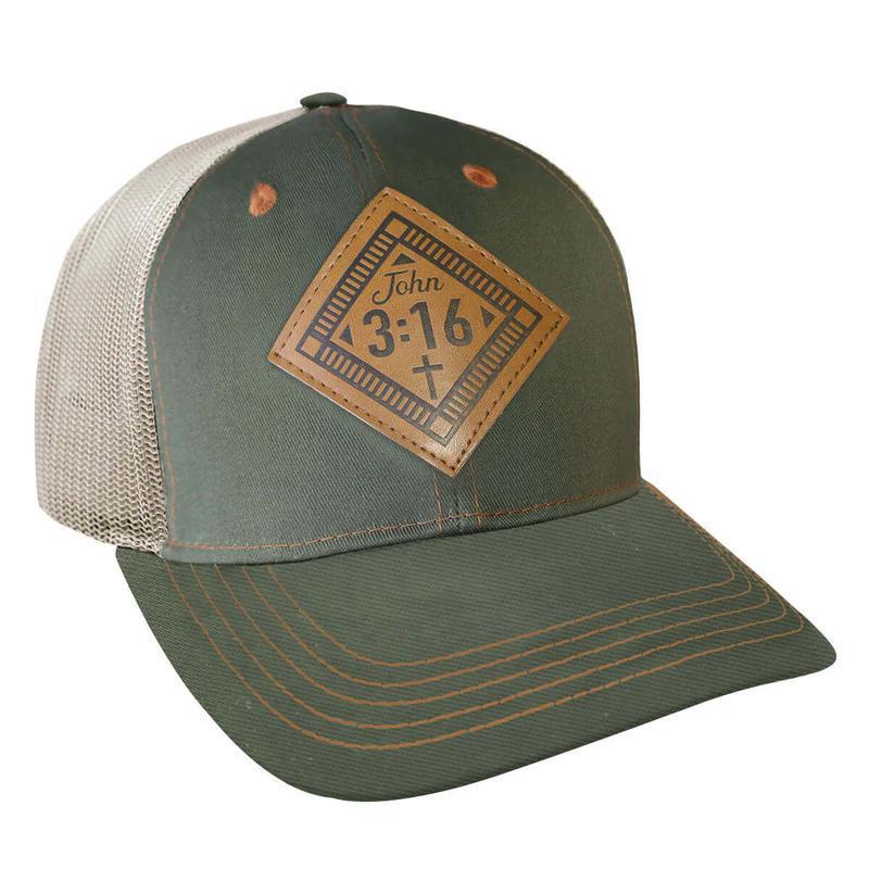 Kerusso Men's Cap - John 3:16 Leather