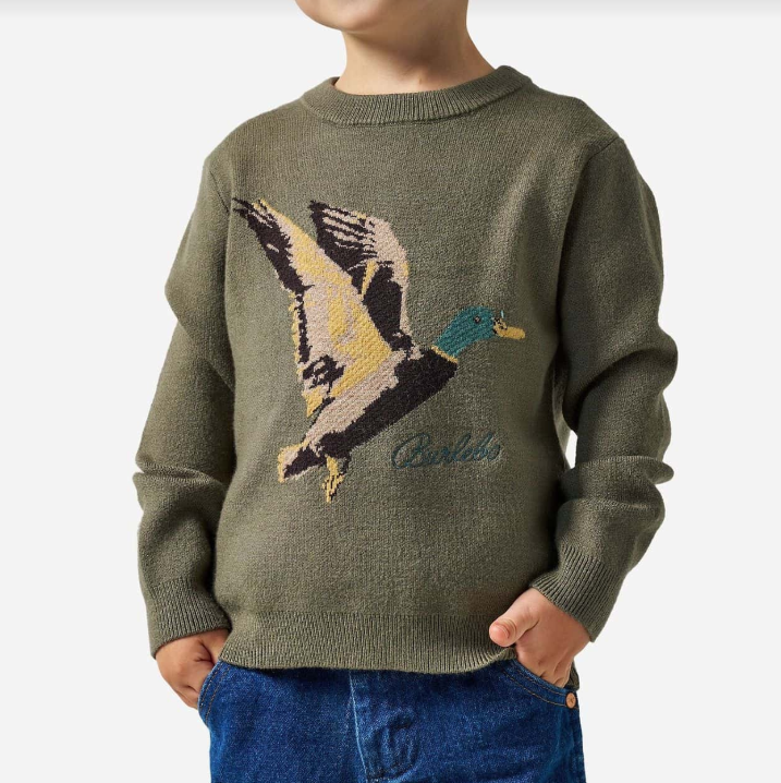 Youth Cabin Sweater - Olive Duck