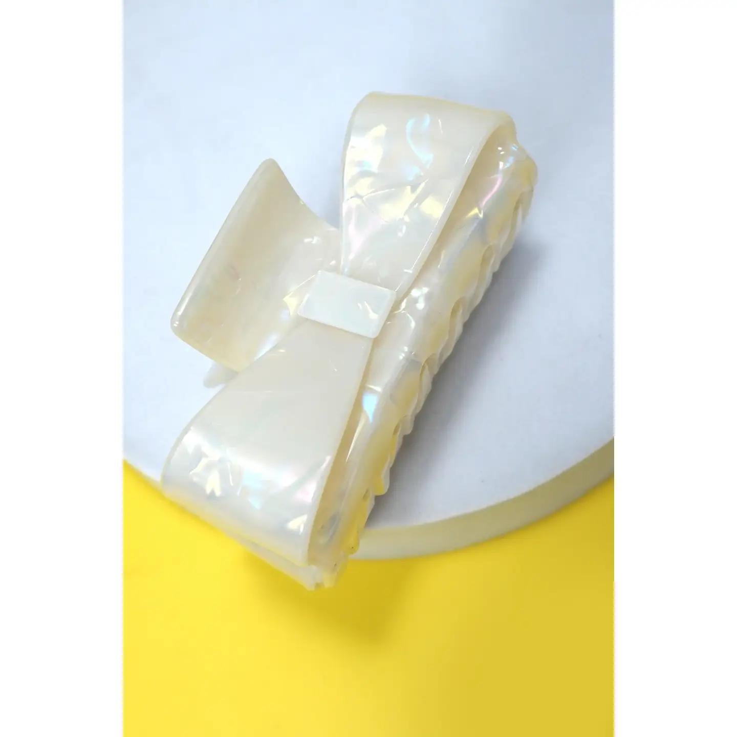 Bow Pvc Acrylic Hair Claw Clips