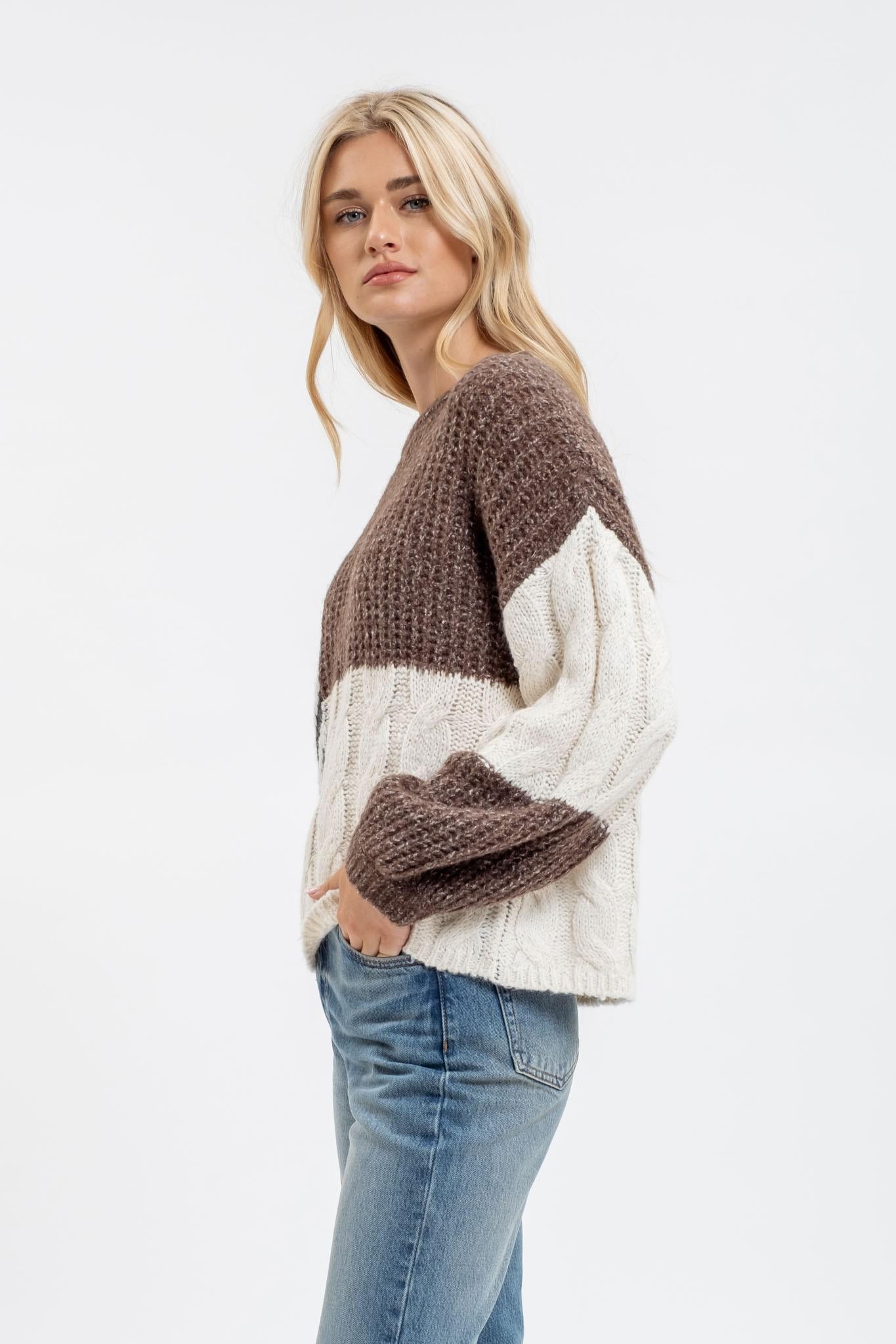 Brown Chevron Sweater