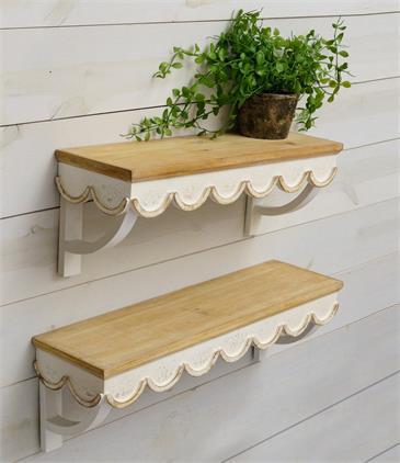 White Scalloped Edge Shelf