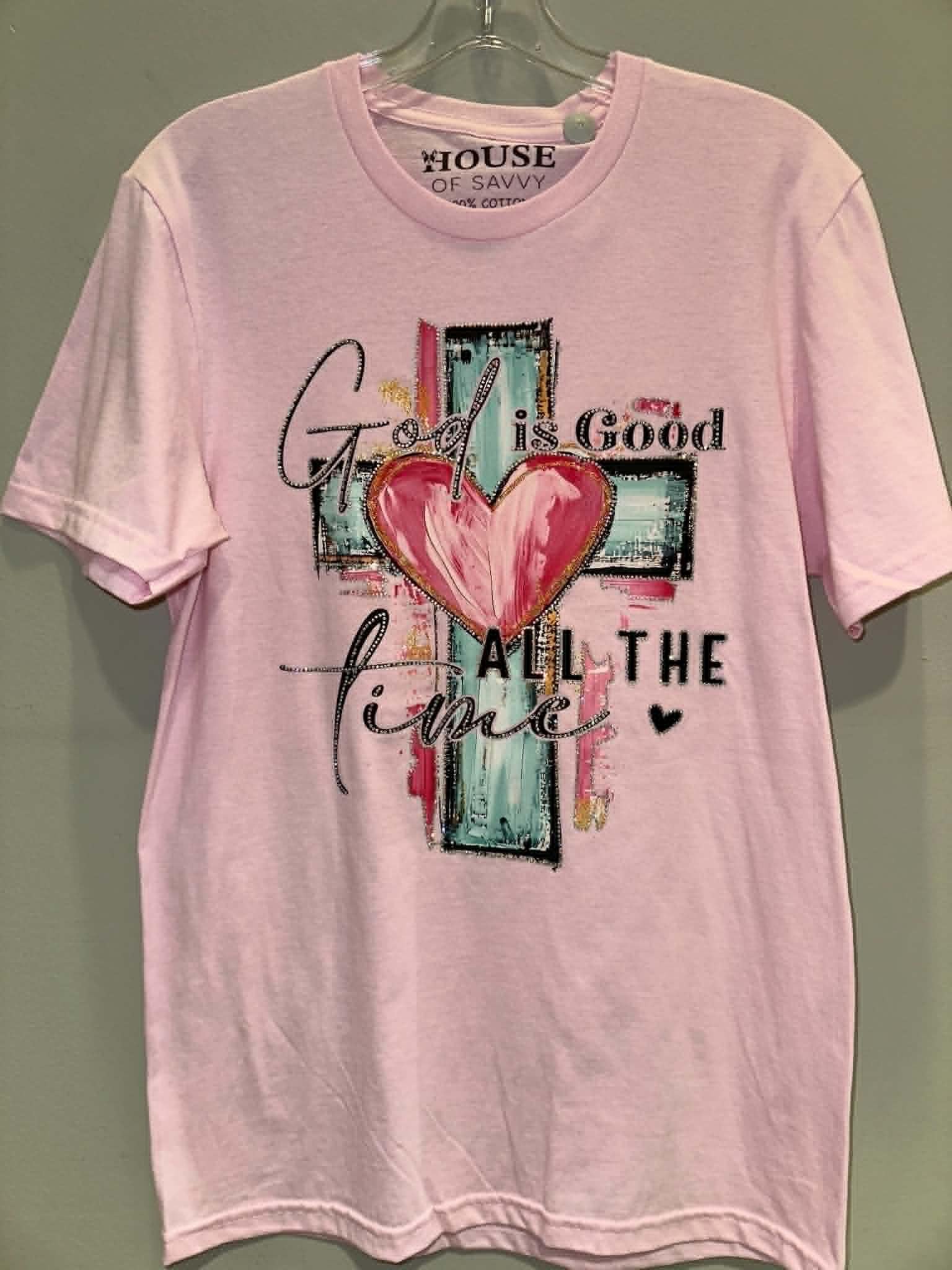 God is Good Pink Tee