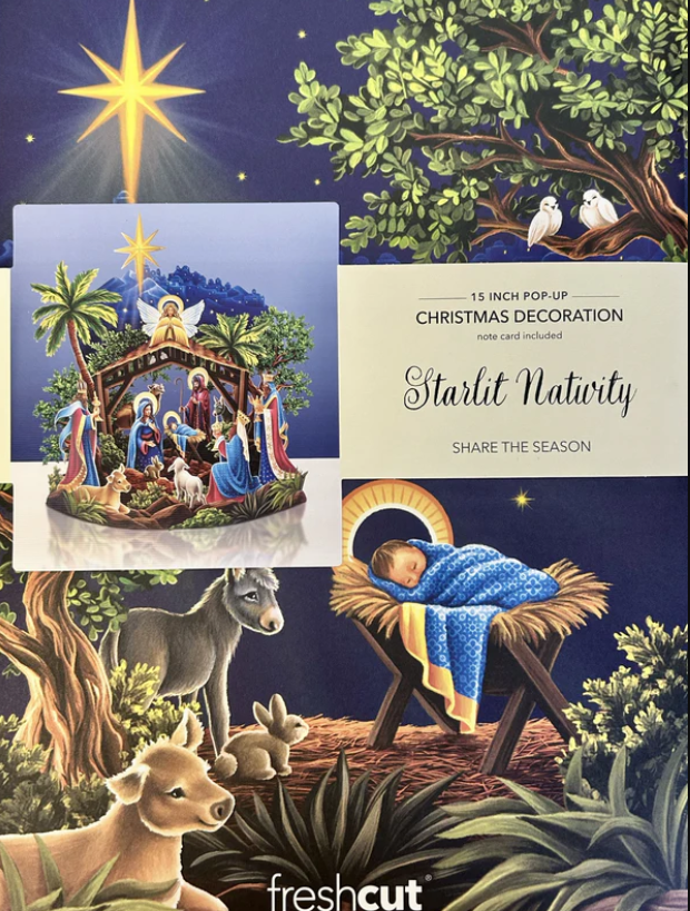 Starlit Nativity Pop Up Card