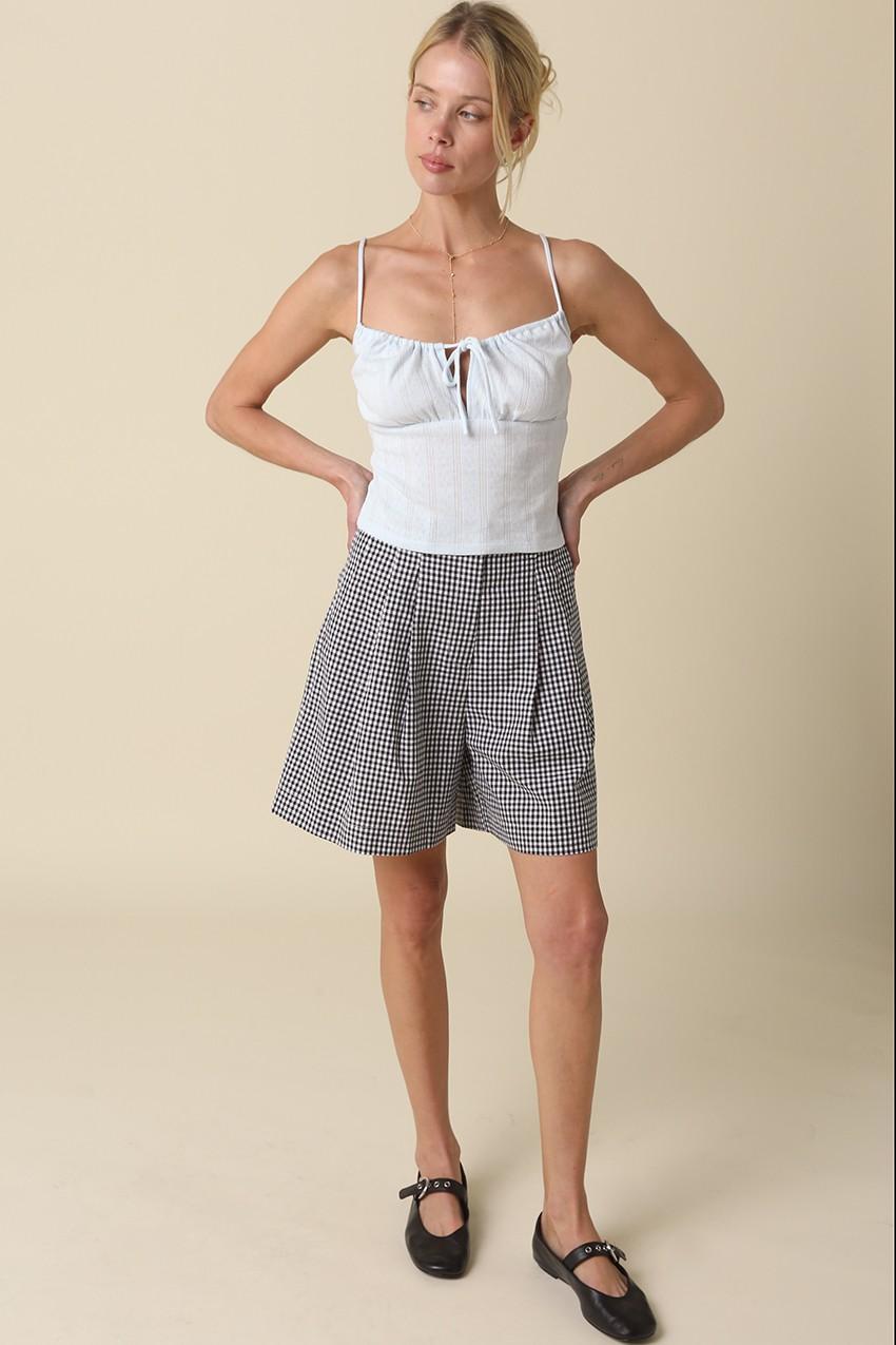 Baby Blue Krista Tie Front Cami