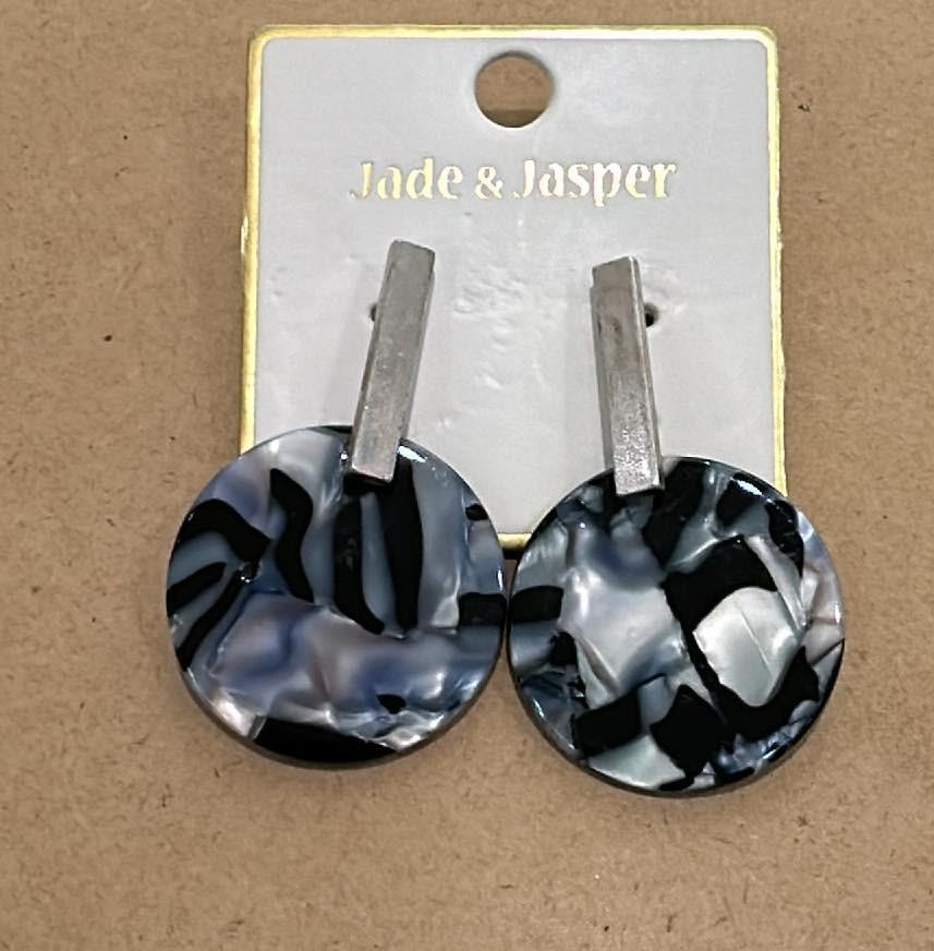 Acrylic Disc Bar Earring