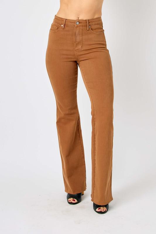 Judy Blue Brown Tummy Control Flares