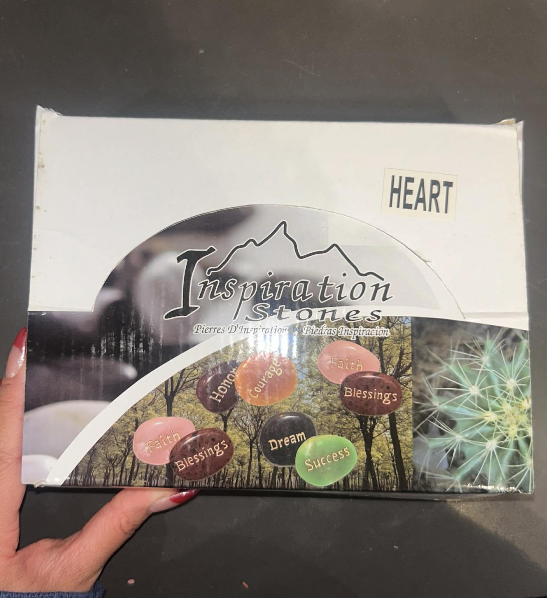 Inspirational Marble Heart Stones