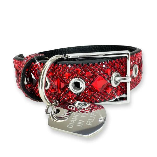 Diamond in the Ruff Dog Collar - RED