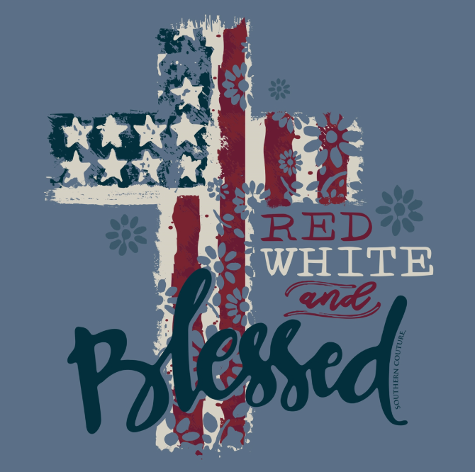 Red, White, & Blessed Tee