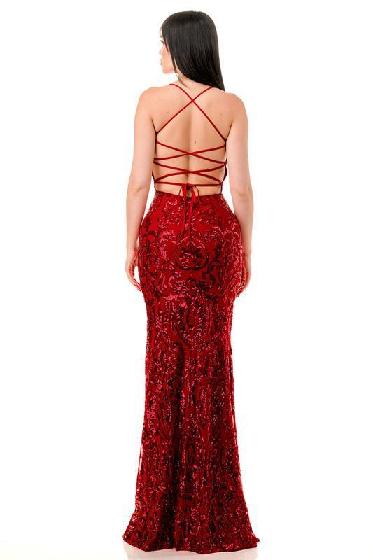 Red Formal Sequin Dress