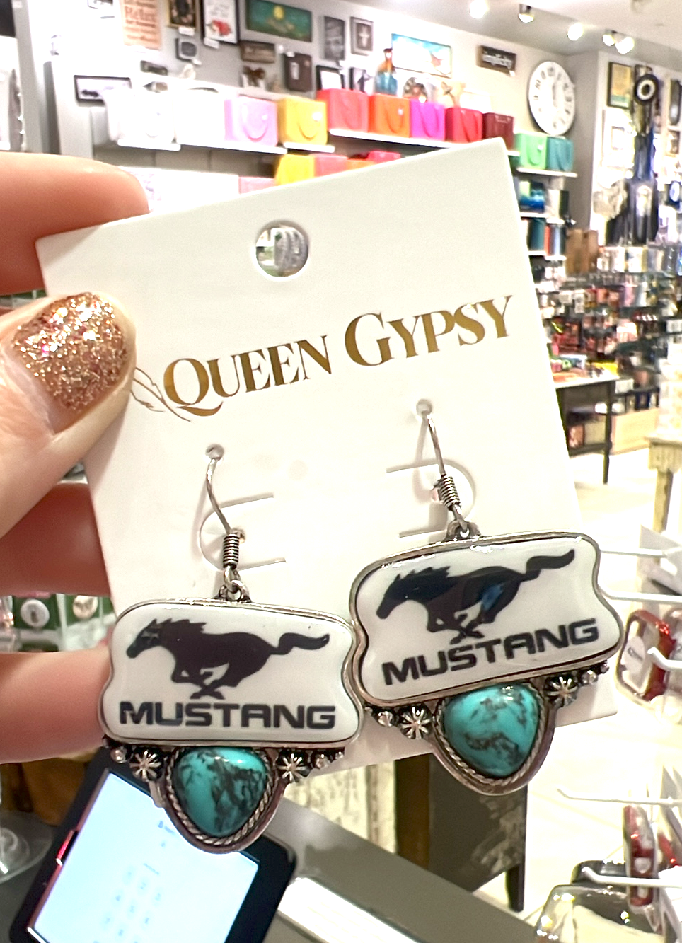 Mustang Turquoise Earrings