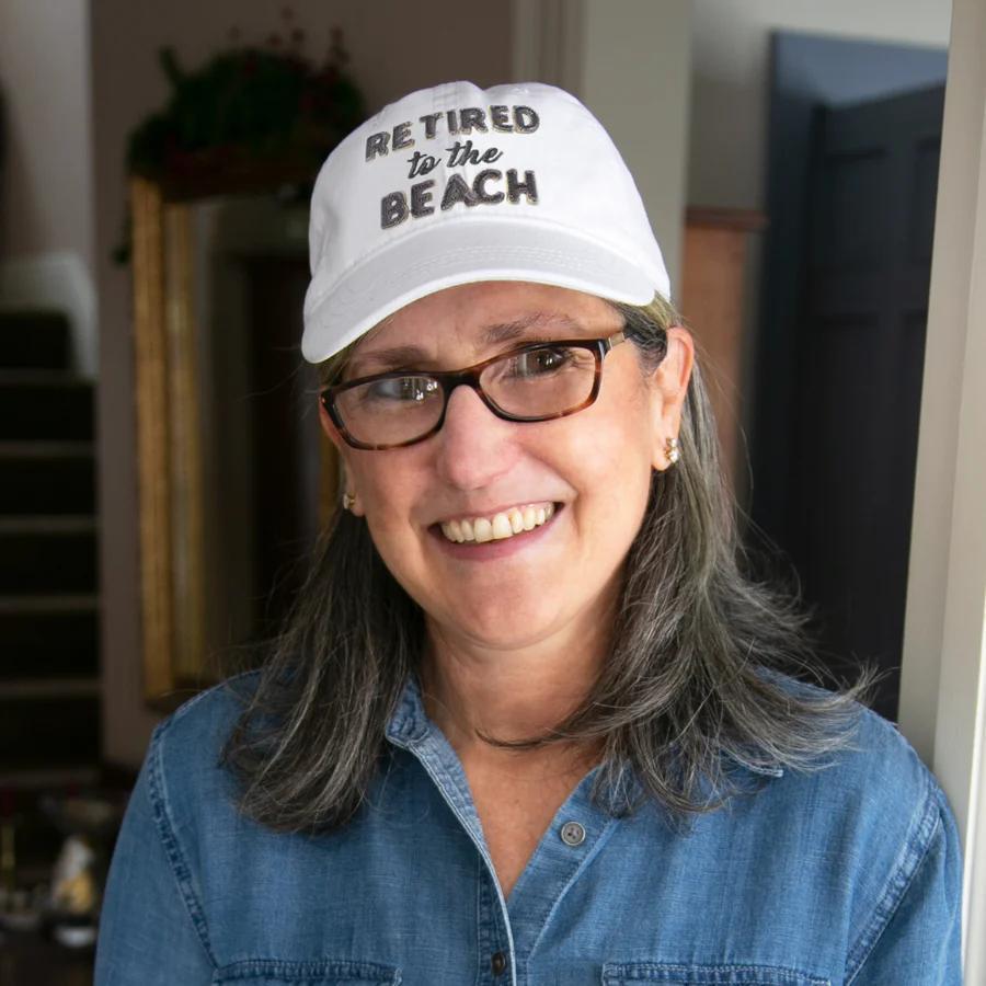 Beach - White Adjustable Hat