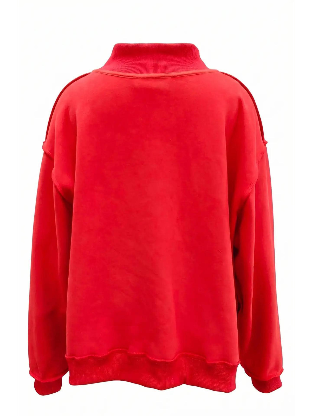 'Merry' Embroidered Mock Neck Sweatshirt