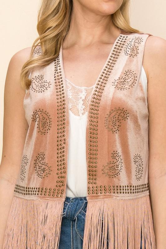 Velvet Fringe Vest