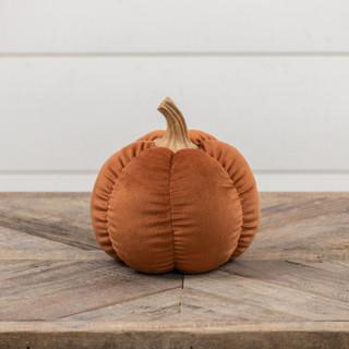 7" Orange Fabric Pumpkin