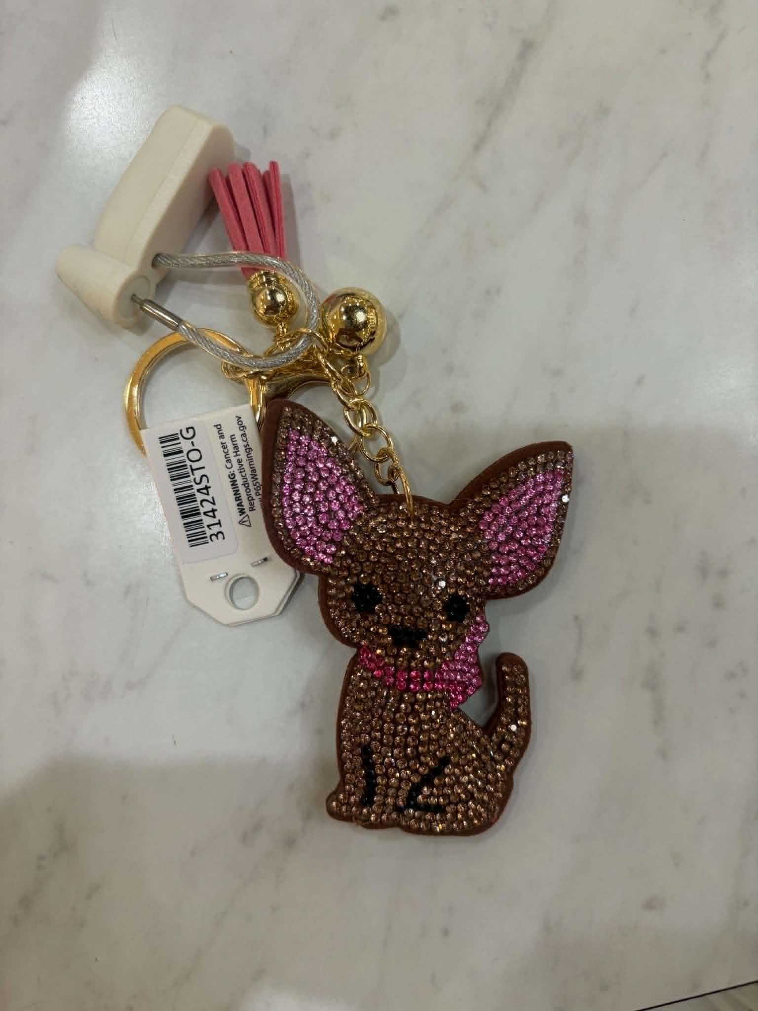 Puffy Rhinestone Keychains