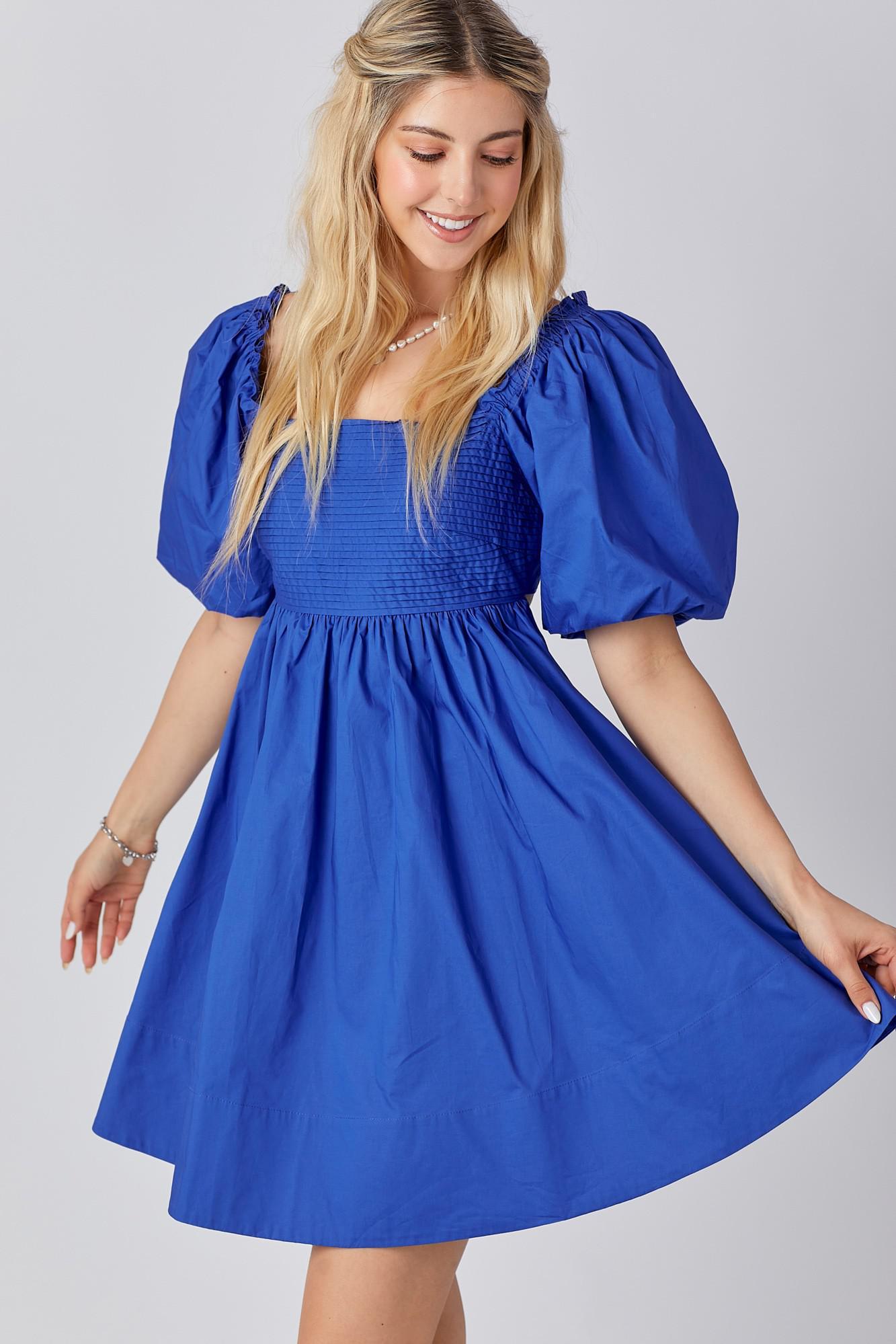 Ruffle Square A-Line Dress