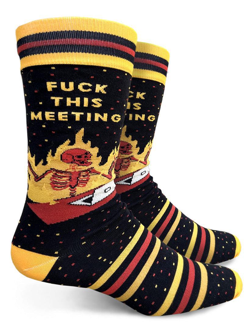 Fuck This Meeting Men's Crew Socks