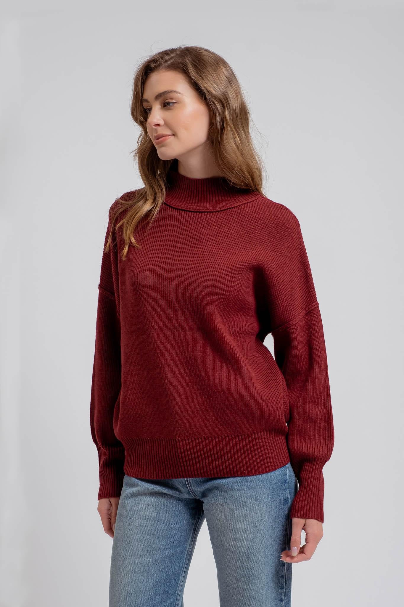 Oxblood Ribbed Sweater