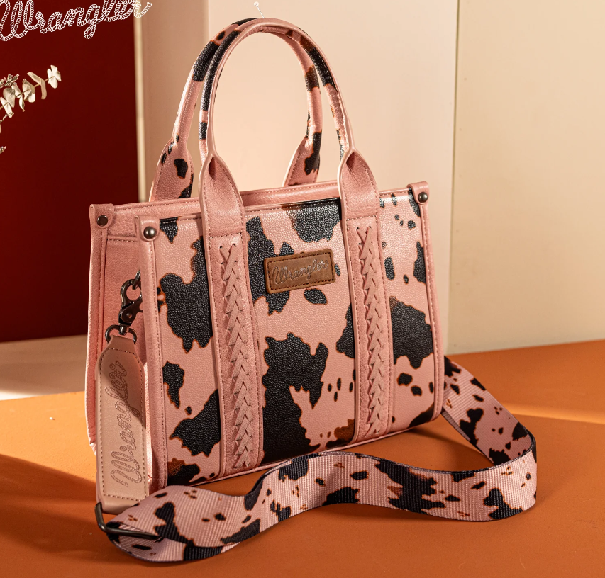 Wrangler Cow Print Tote Purse