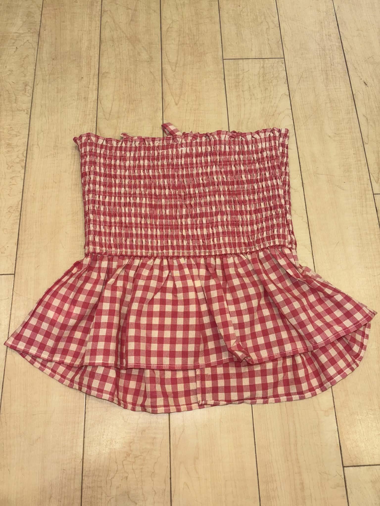 Cherry Vanilla Gingham Tube Top