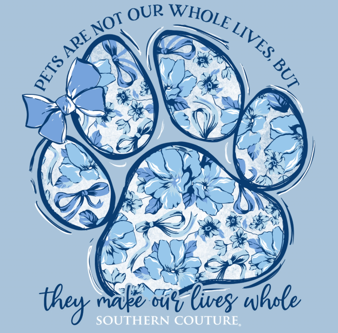SC Classic Pets Are Not Paw Tee - Light Blue
