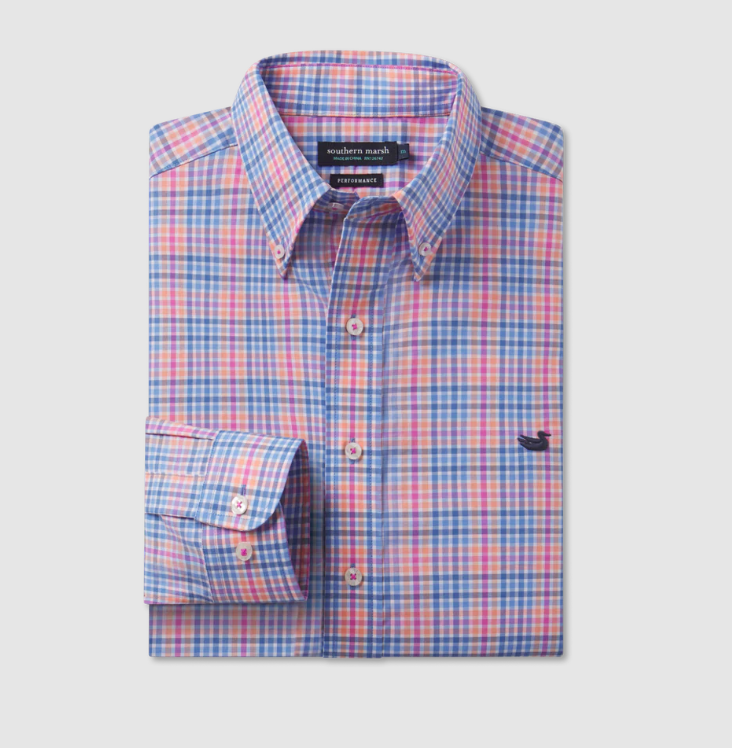 Blount Performance Dress Shirt Blue & Navy