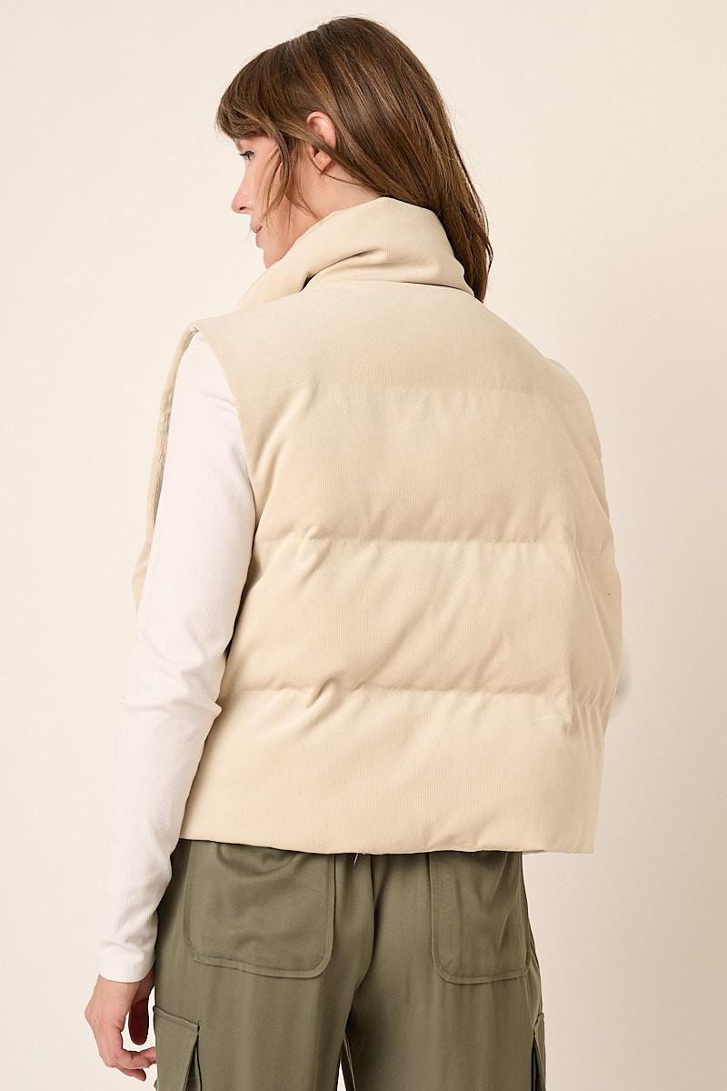Sand Corduroy Puffer Vest