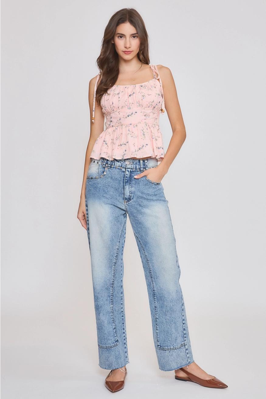 Floral Peplum Blouse Top