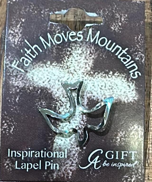 Open Silver Dove Pin