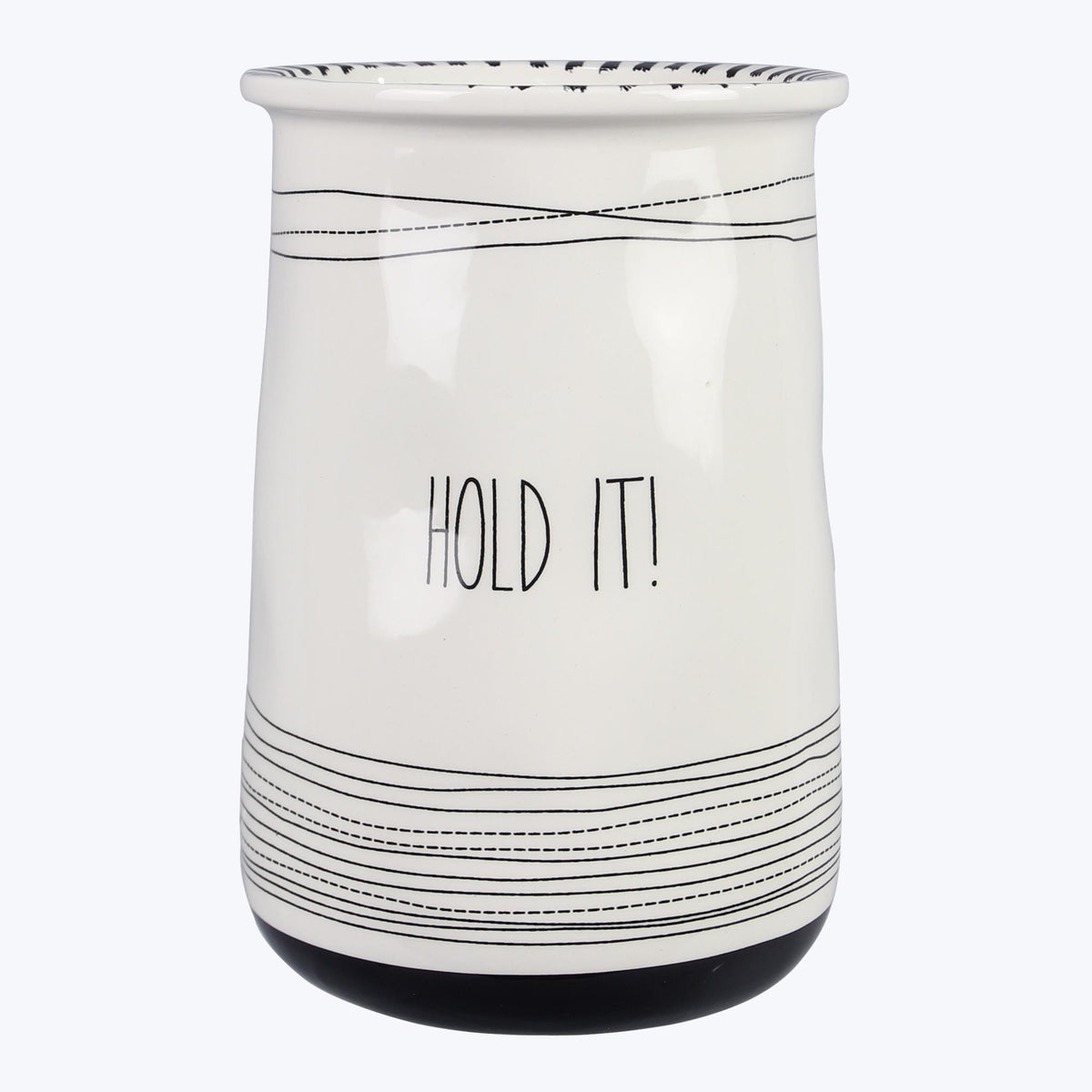 Ceramic Black/White Utensil Crock