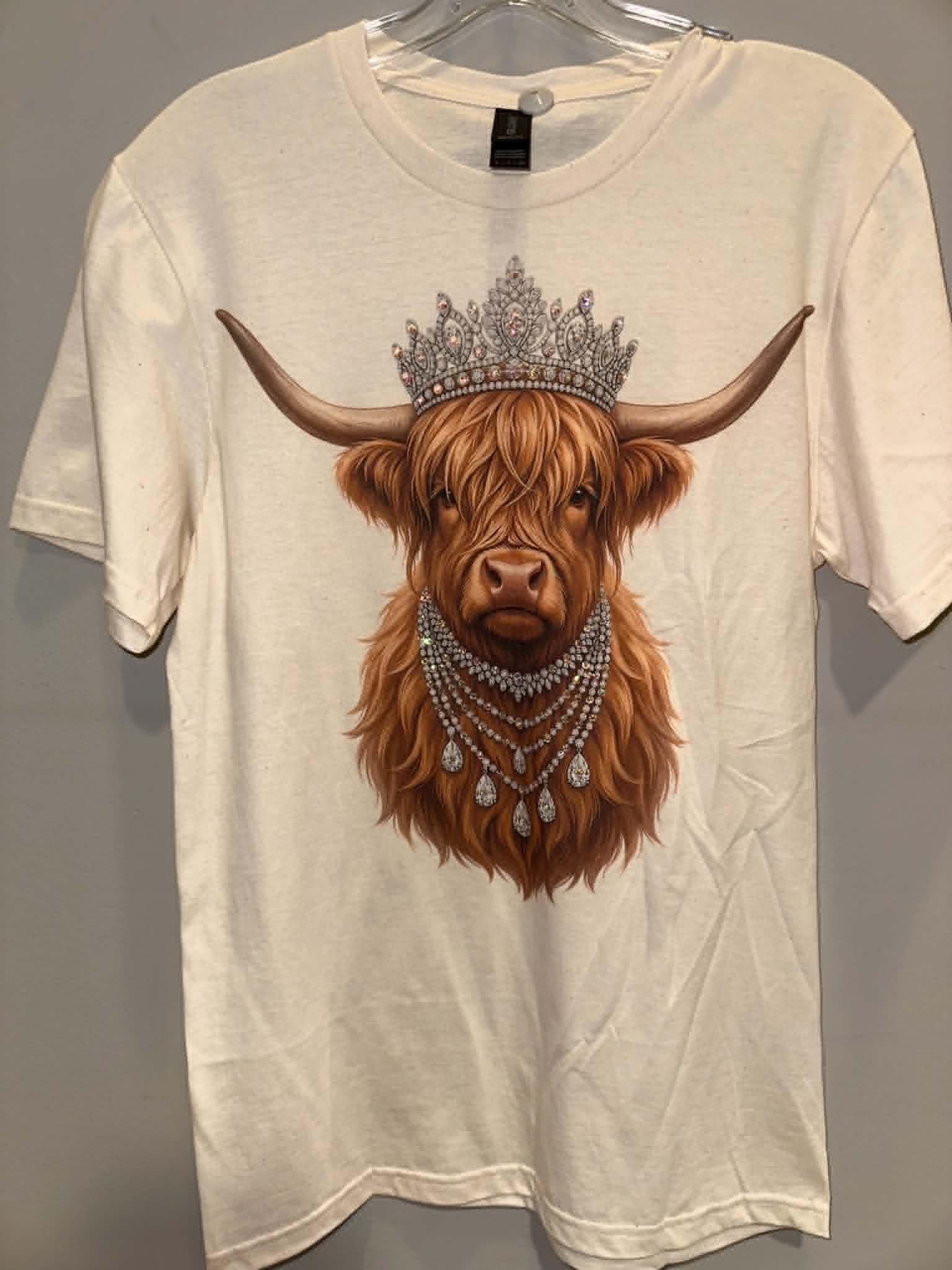 Crowned Highland Cow Tee