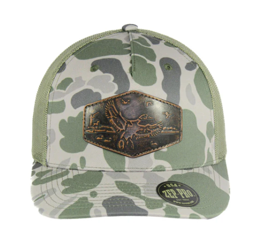 5 Panel Old School Camo Loden Mallard Hat