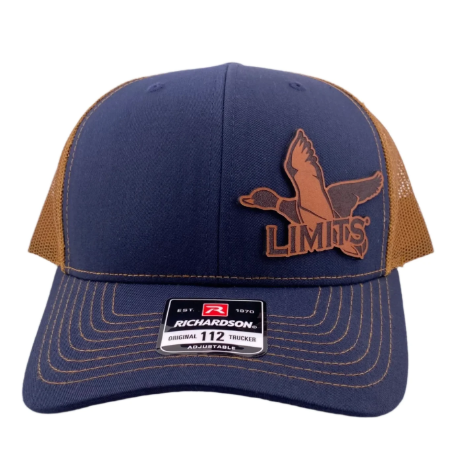 LIMITED EDITION Blue/Walnut - Limits® Leather Patch Richardson 112 Hat
