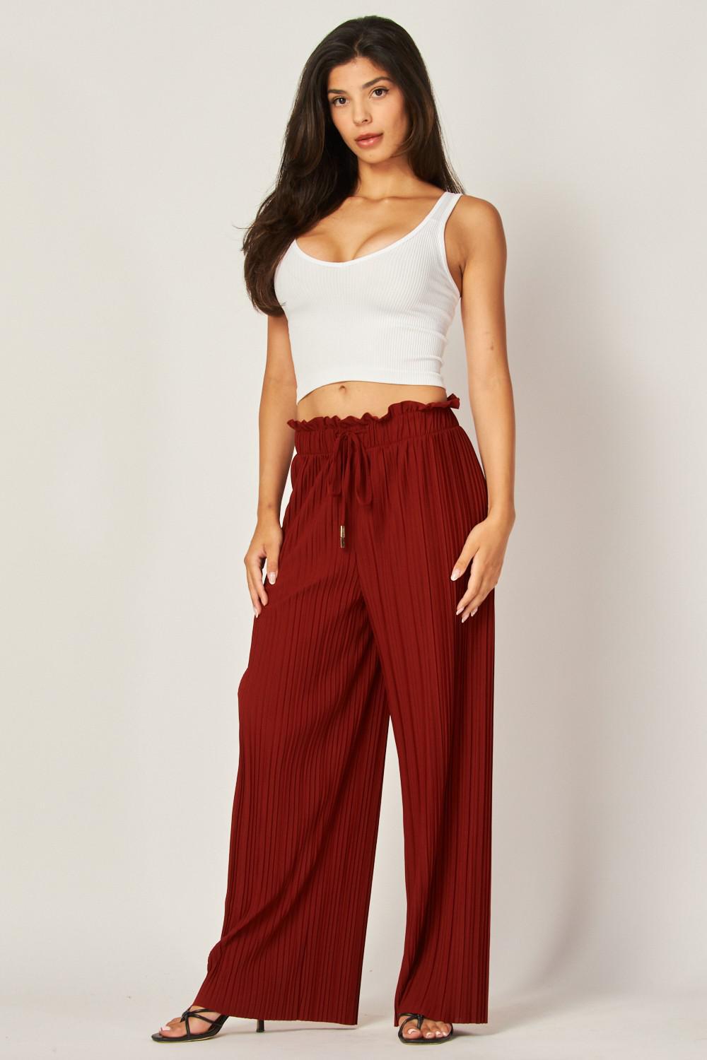 Pleated Paper Bag Pant