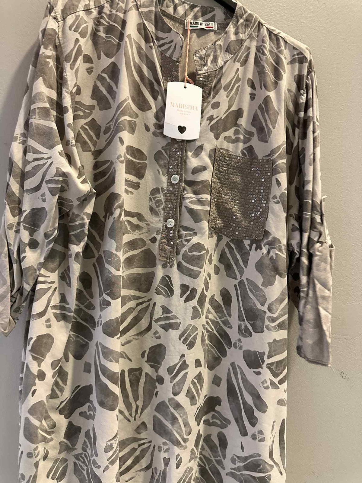 Silk Sequin Pocket Top