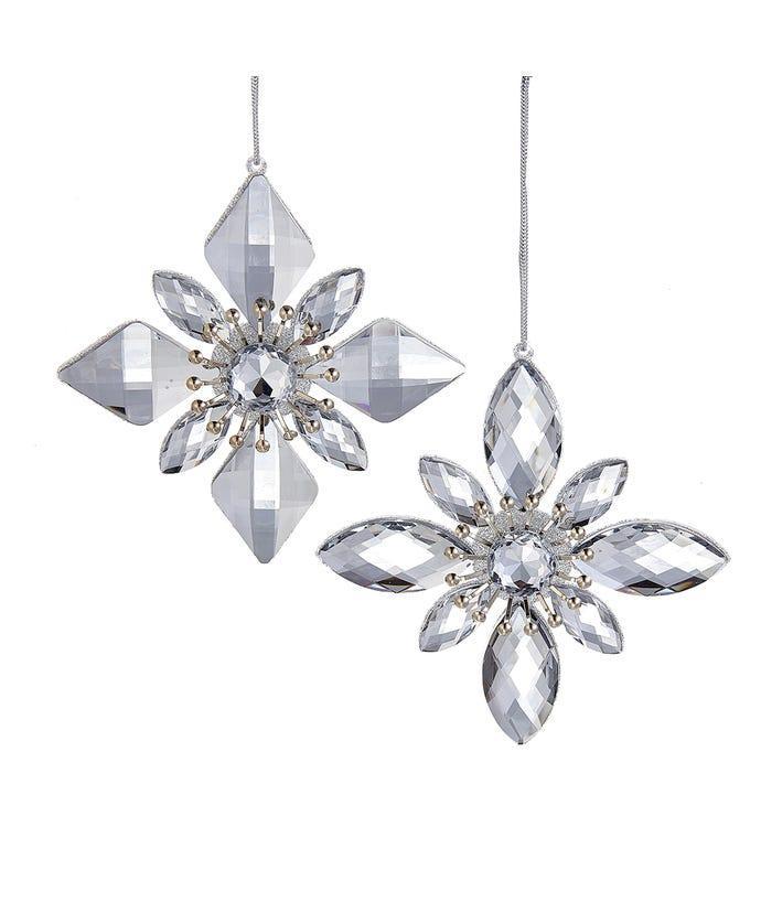 Silver Jewel Snowflake Ornament