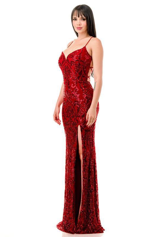 Red Formal Sequin Dress