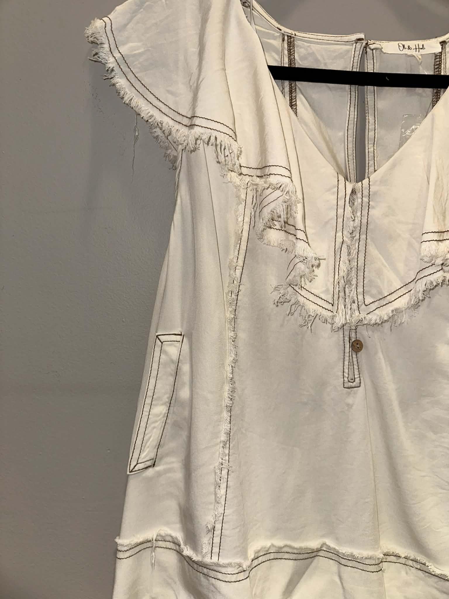 Washed Ruffle Collar Tencel Tank