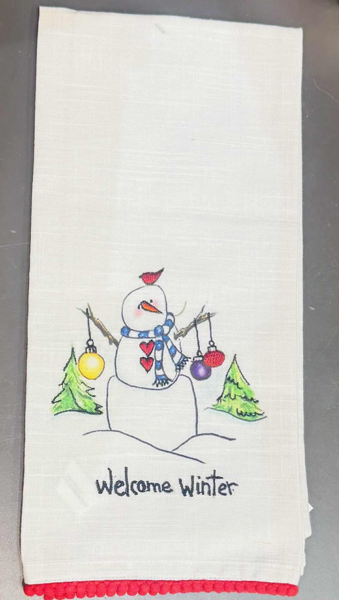 Welcome Winter Kitchen Towel