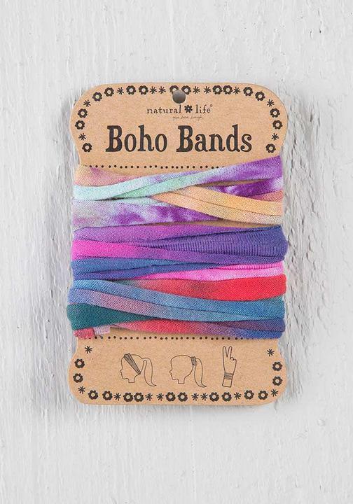 Orange Pink Green Tie-Dye Boho Bands