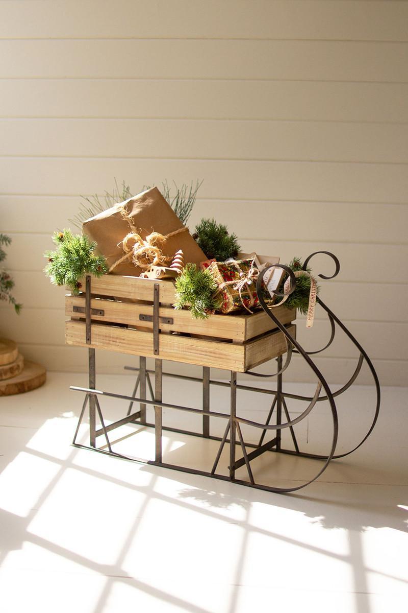 Red Sled Wood /Metal