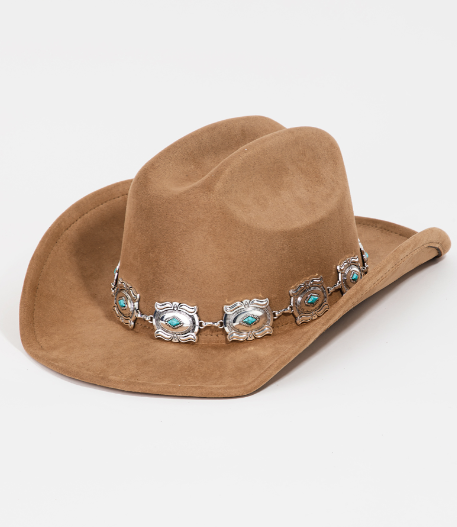 Concho Chain Disc Cowboy Hat