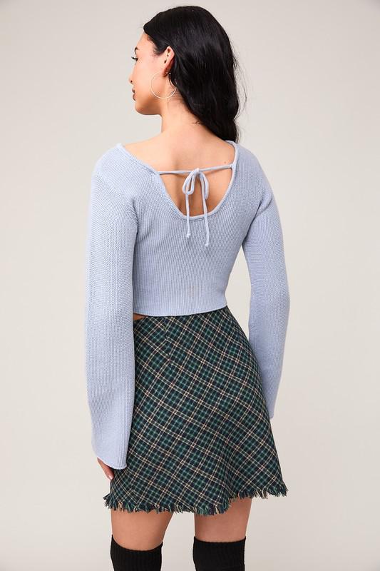 Boat Neck Crop Sweater