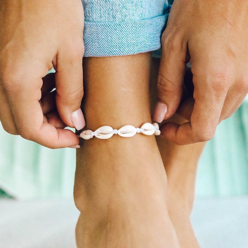 Knotted Cowries Anklet