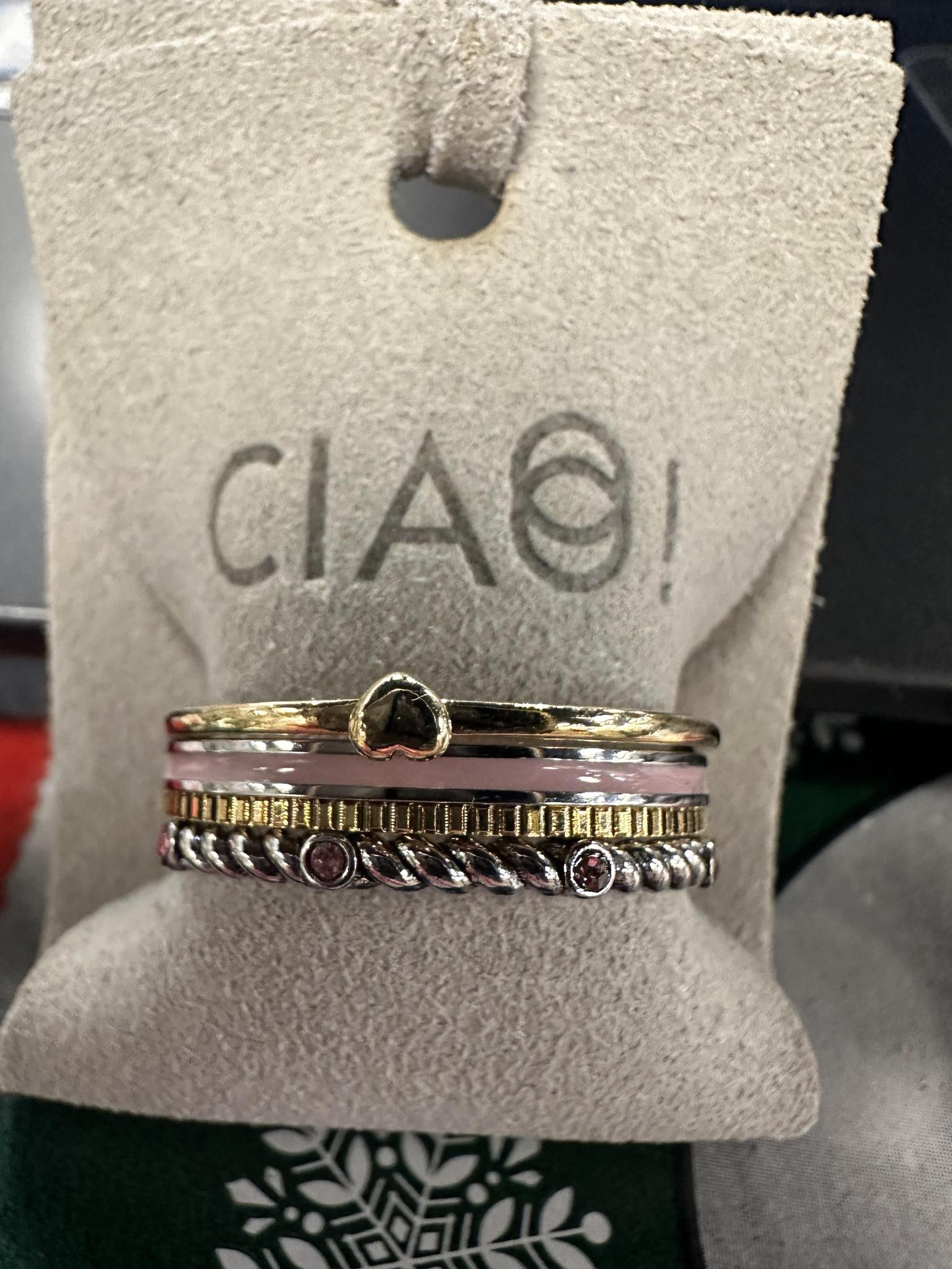 Aria Pink Ring Stack