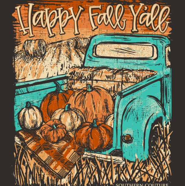 SC Classic Happy Fall Y'all Truck - Dark Chocolate