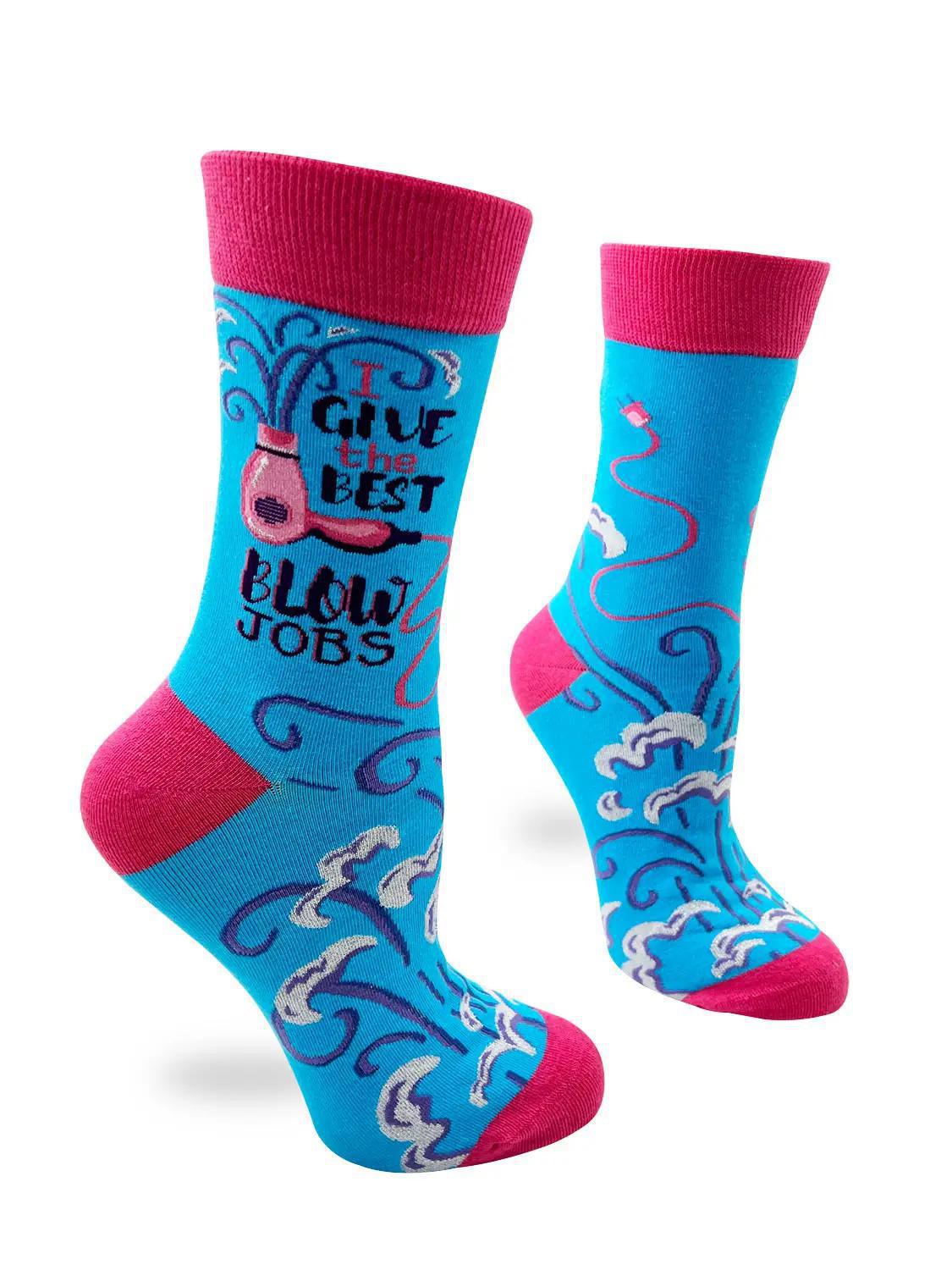 Hairstylist I Give the Best Blow Jobs Women's Crew Socks