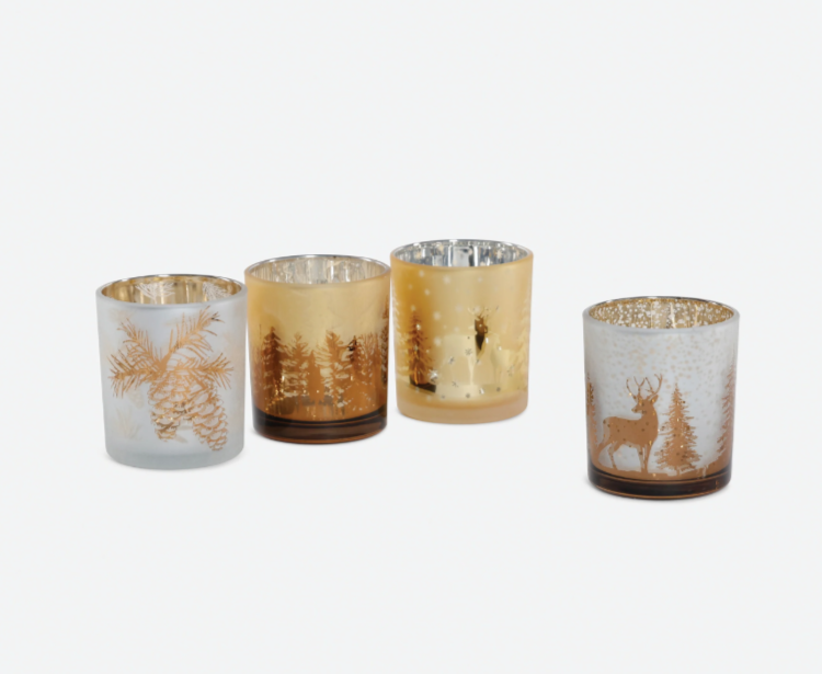 Woodland Glass Votive Holder
