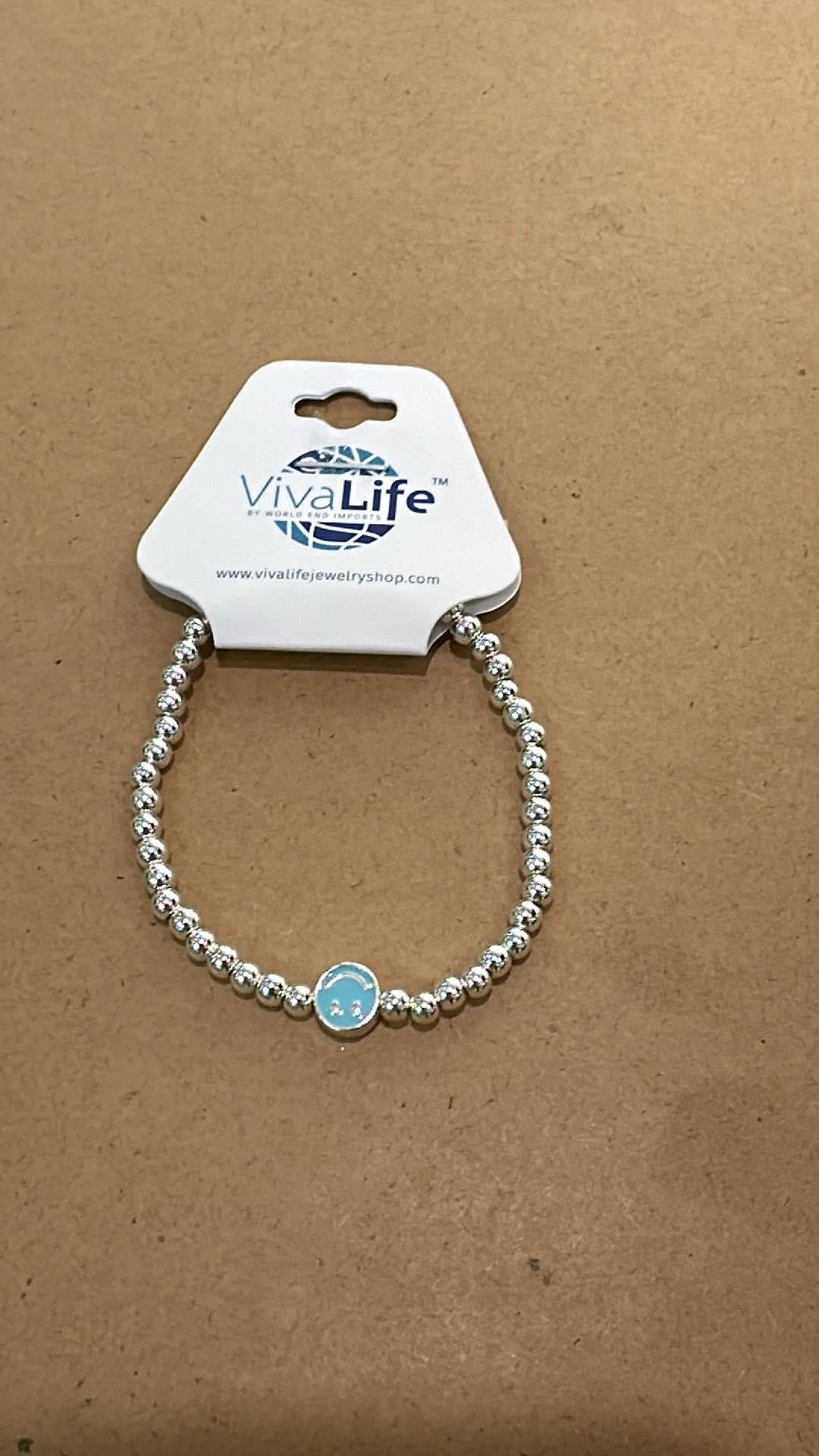 Enamel Happy Face Bracelet